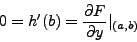 \begin{displaymath}0 = h'(b) = \frac{\partial F}{\partial y} \vert_{(a,b)}\end{displaymath}