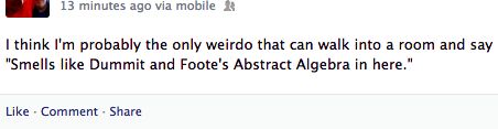 Facebook comment on the
book