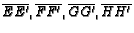 $\overline{EE^\prime},\overline{FF^\prime},\overline{GG^\prime},
\overline{HH^\prime}$