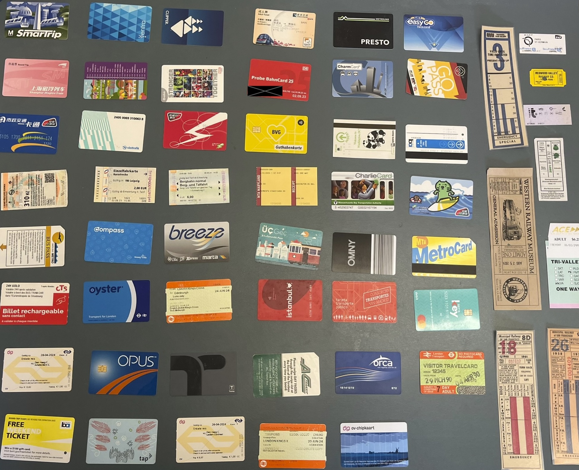 my transit card collection