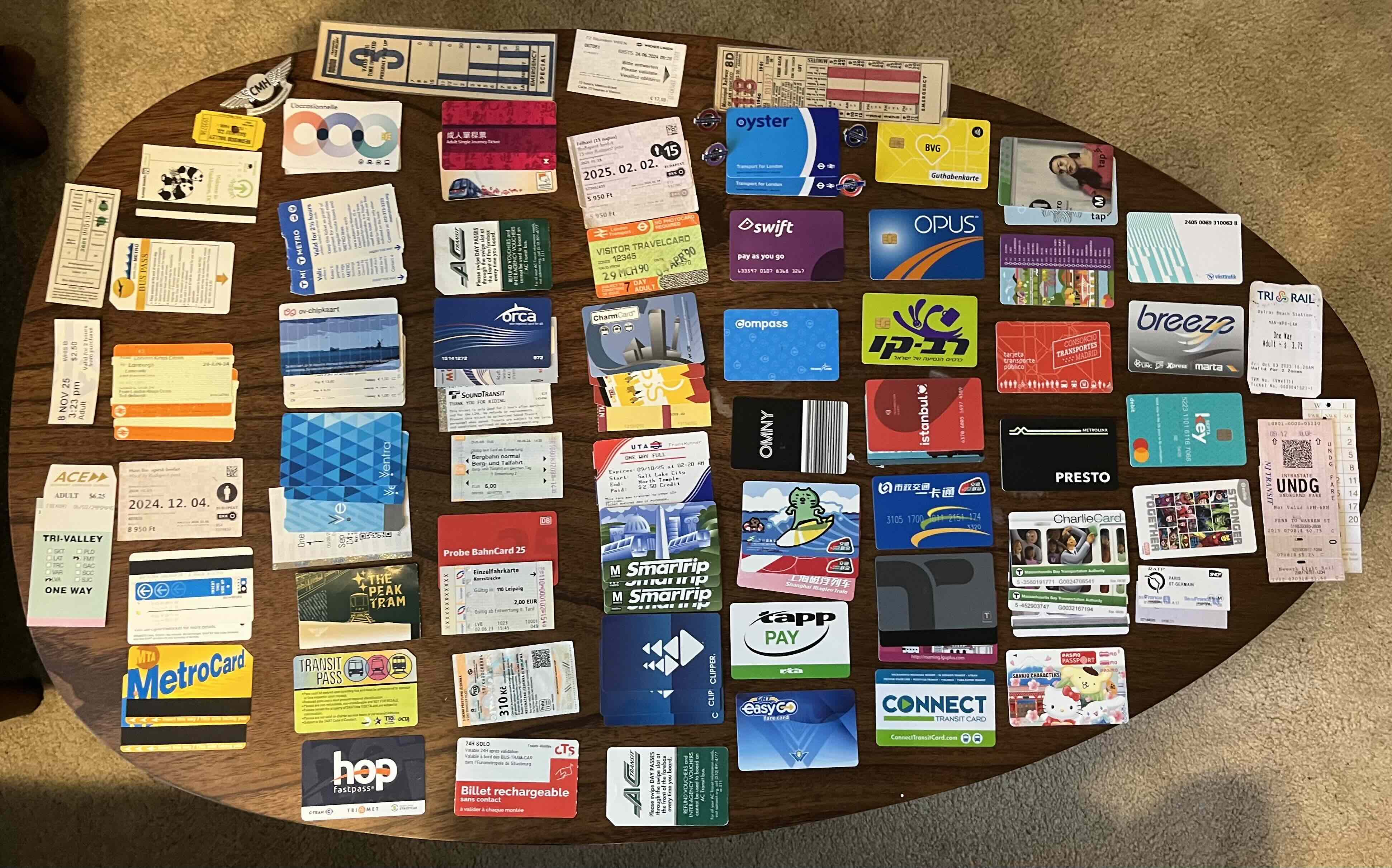 my transit card collection