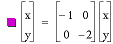 vector(x,y)=matrix(2,2,-1,0,0,-2)*vector(x,y)