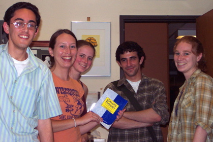 Math 110 students in Ribet's office, Fall, 2002