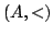 $ (A,<)$