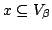 $ x \subseteq V_\beta$