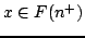 $ x \in F(n^+)$