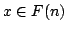 $ x \in F(n)$
