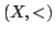 $ (X,<)$