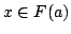 $ x \in F(a)$
