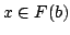 $ x \in F(b)$