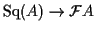 $ {\rm Sq}(A) \to {\mathcal F}A$