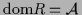 $ {\rm dom}R = {\mathcal A}$