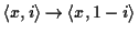$ \langle x, i \rangle \to \langle x, 1 - i \rangle$