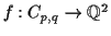 $ f:C_{p,q} \to {\mathbb{Q}}^2$