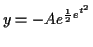 $\displaystyle y = -A e^{\frac{1}{2} e^{t^2}}$
