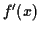 $ f'(x)$