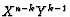 $ X^{n-k}Y^{k-1}$