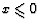 $ x\leqslant 0$